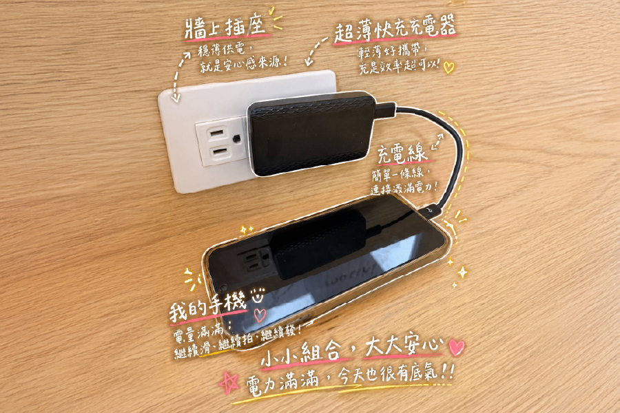 30W氮化鎵超薄快充充電器